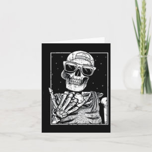 Tarjeta Pocket Skeleton Rockhand Halloween Guay Rock