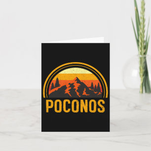 Tarjeta Poconos Pennsylvania Pa Mountains Hiking Souvenir