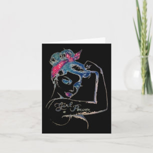 Tarjeta Podemos curarlo Rosie Riveter Chica de cáncer de m