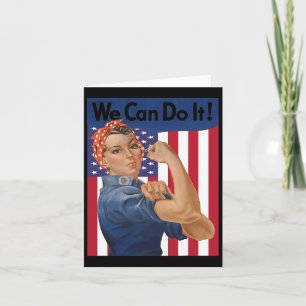 Tarjeta Podemos Hacerlo Rosie The Riveter Feminist Usa Fla