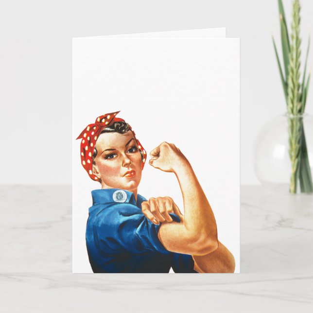 Tarjeta Podemos hacerlo Rosie the Riveter Women Power Clas (Anverso)