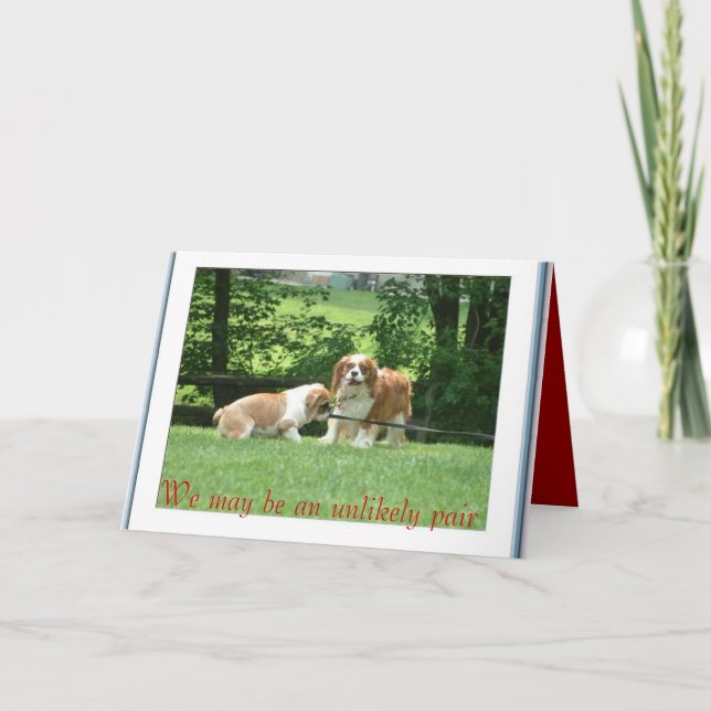 Tarjeta Podemos ser un par improbable (Anverso)