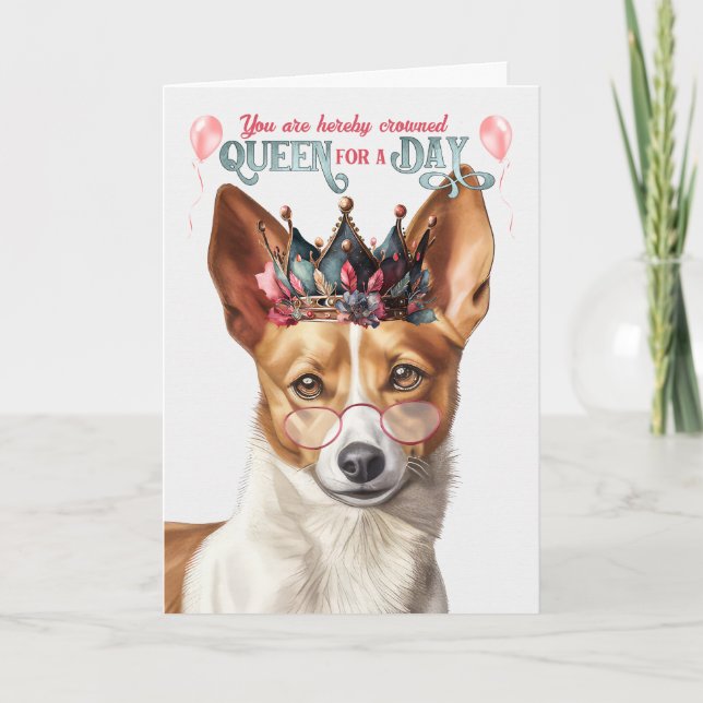 Tarjeta Podengo Pequeno Día de la Reina del Perro Día Grac (Anverso)
