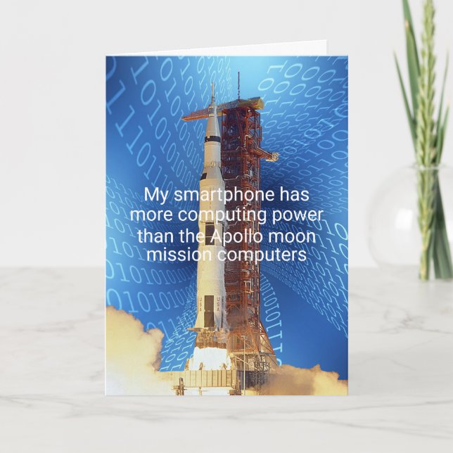 Tarjeta Poder de computación de Apolo 11 (Anverso)