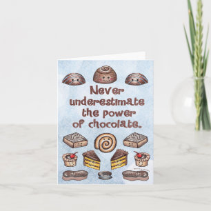 Tarjeta Poder Notecard del chocolate