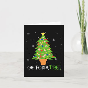 Tarjeta Podiatía navidad árbol podiatrista medicina de pie