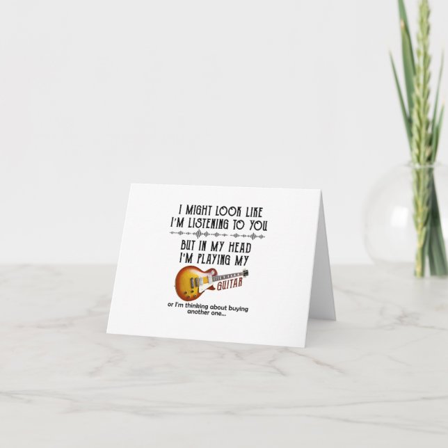 Tarjeta Podría Parecer Que Te Escucho Tocar Guitarra (Anverso)