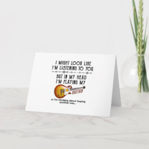 Tarjeta Podría Parecer Que Te Escucho Tocar Guitarra