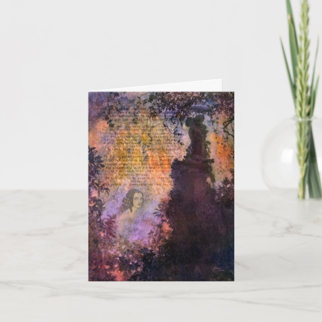 Tarjeta Poe al collage de señora Marie Louise (Shaw) (Anverso)