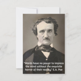 Tarjeta Poe sobre el poder de las palabras