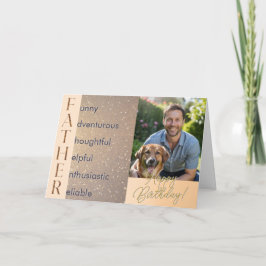 Tarjeta Poema Acróstico de Foto Personalizada Moderno Cump