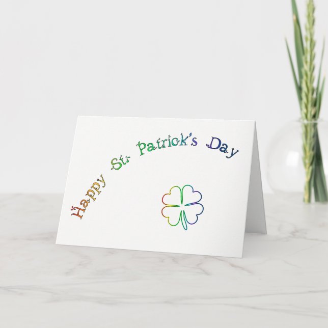 Tarjeta Poema-Arco iris irlandés de la bendición del día (Anverso)