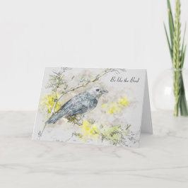 Tarjeta Poema Be Like Bird de Victor Hugo