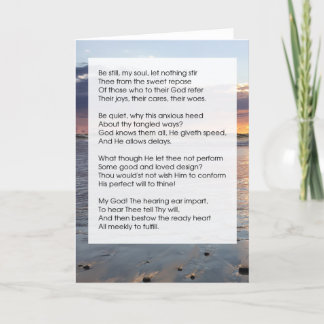 Tarjeta Poema: Be Still