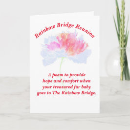 Tarjeta Poema: Confort para la pérdida de Mascotas; FL, ta