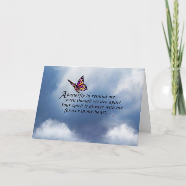 Tarjeta Poema conmemorativo de la mariposa (Anverso)