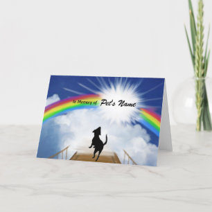 Tarjeta Poema conmemorativo del puente arco iris para perr