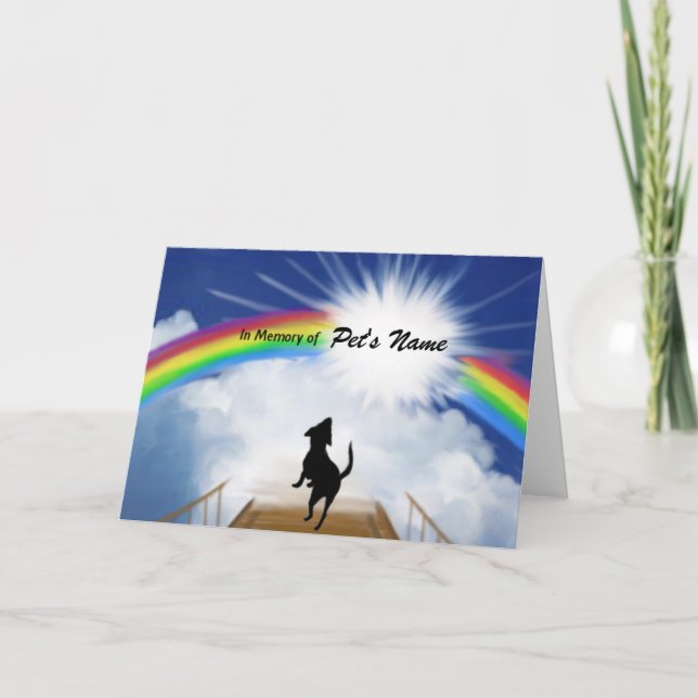 Tarjeta Poema conmemorativo del puente arco iris para perr (Anverso)