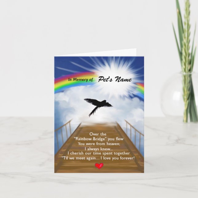 Tarjeta Poema conmemorativo del puente del arco iris para (Anverso)
