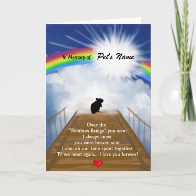 Tarjeta Poema conmemorativo del puente del arco iris para (Anverso)
