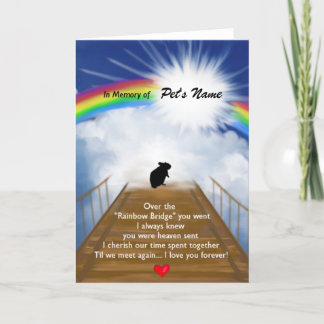 Tarjeta Poema conmemorativo del puente del arco iris para