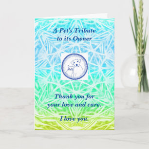 Tarjeta Poema: Consuelo por pérdida de Mascotas; BYG, dobl