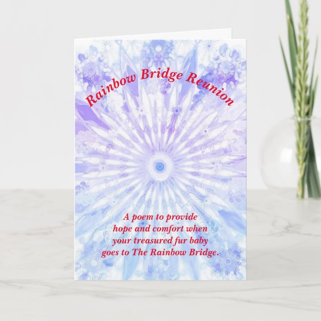 Tarjeta Poema: Consuelo por pérdida de Mascotas; PB, dobla (Anverso)