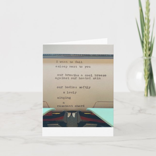 Tarjeta poema de amor (Anverso)