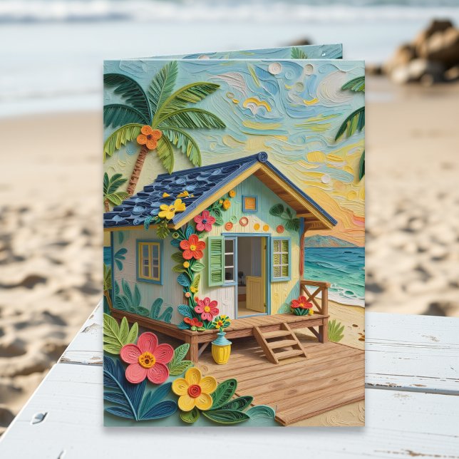 Tarjeta Poema de cumpleaños playero (Subido por el creador)
