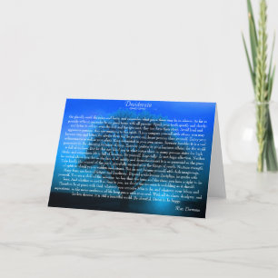 Tarjeta Poema de desiderata Inspiradora devoción