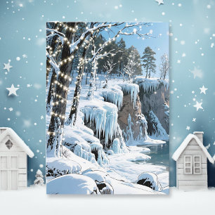Tarjeta Poema de invierno del condado de Door Wisconsin