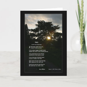 Tarjeta Poema de Joyce Kilmer Árboles para marco de 5x7 pl
