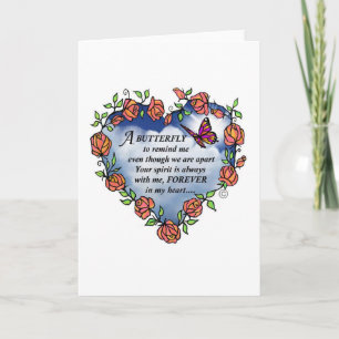 Tarjeta Poema de mariposa conmemorativo