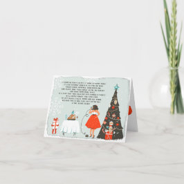 Tarjeta Poema de Navidades de cuarentena de vacaciones ilu