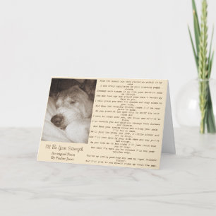 Tarjeta poema de perro original leal mascota viejo simpatí