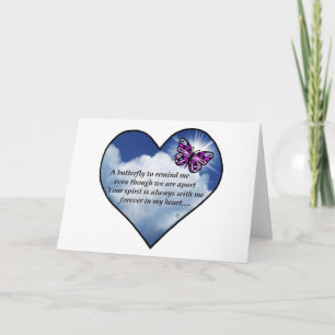 Tarjeta Poema del corazón de mariposa