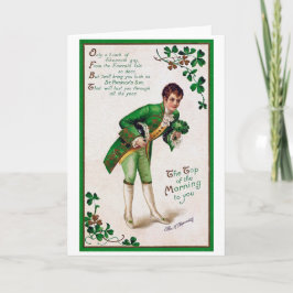 Tarjeta Poema del Día de San Patricio, añejo
