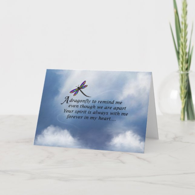 Tarjeta Poema del monumento de la libélula (Anverso)