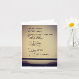 Tarjeta poema diminuto