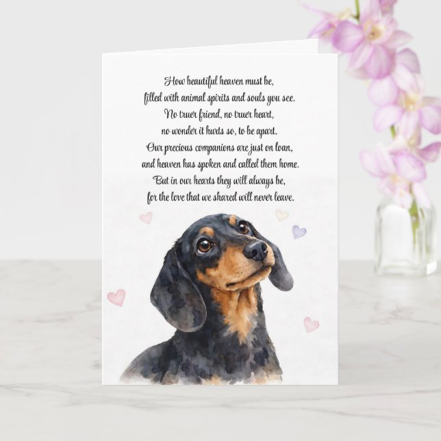 Tarjeta Poema espiritual de simpatía por la pérdida de per (Orquídea)