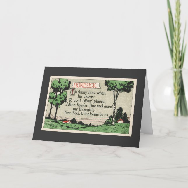 Tarjeta Poema Homesick-A (Anverso)