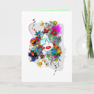 Tarjeta Poema "In My Eyes" Bonito Edgy Chica Greet Card