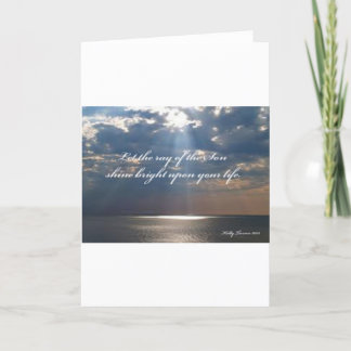 Tarjeta Poema Inspirador de Rays of Son