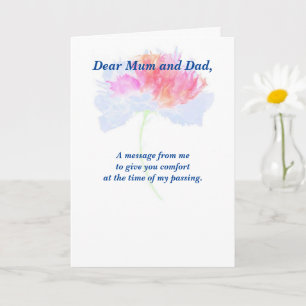 Tarjeta Poema: Mascota Loss Sympathy FL Doblado