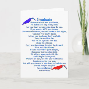 Tarjeta Poema para graduados