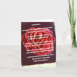 Tarjeta Poema personalizado de San Valentín