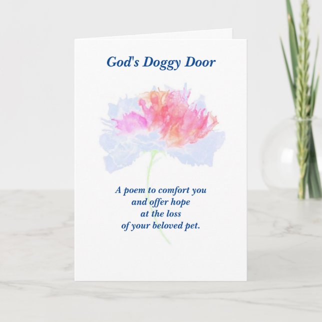 Tarjeta Poema: Recuerdos Especiales De Mascotas FL, Doblad (Anverso)