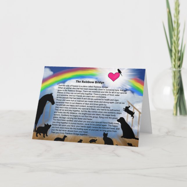 Tarjeta Poema sobre el puente arco iris (Anverso)