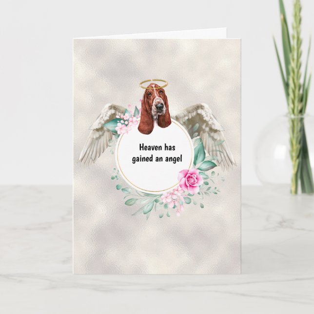 Tarjeta Poema sobre las alas de ángeles del mascota del ho (Anverso)