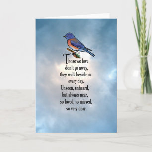Tarjeta Poema "tan amado" del Bluebird